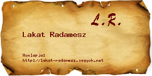 Lakat Radamesz névjegykártya
